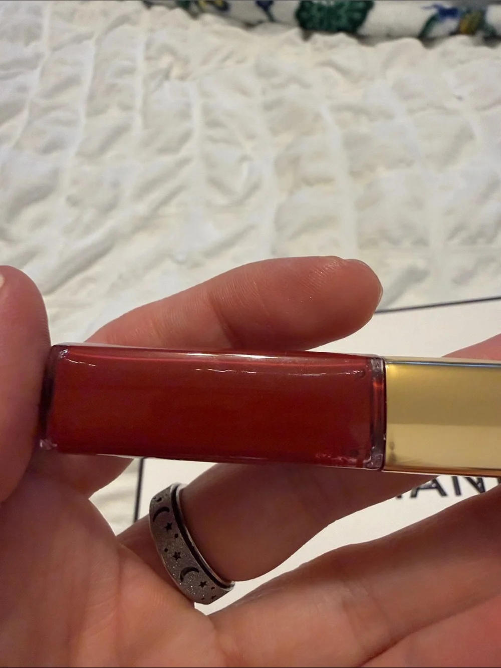 CHANEL Dual-Ended Lip Color in Deep Red with Gold Accents
